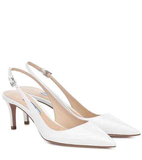 prada slingback heels white